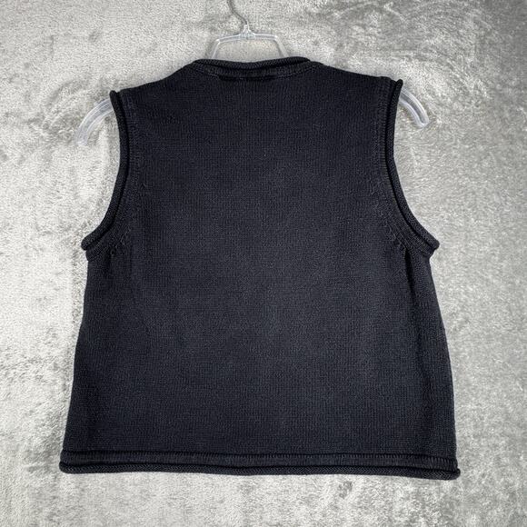 Blair Sweater Womens Large Black Multi Polka Dot Vest Retro Knit 90s Y2k‎ Boho - Picture 3 of 8